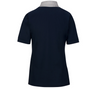 Back of CALLIDAE The Short Sleeve Practice Shirt in Navy/Mustard + Navy Dobby