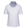 CALLIDAE The Short Sleeve Practice Shirt in White/Fancy Stripe