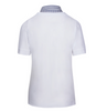 Back of CALLIDAE The Short Sleeve Practice Shirt in White/Fancy Stripe