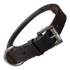 Rolled Leather Dog Collar in Brown - 16"
