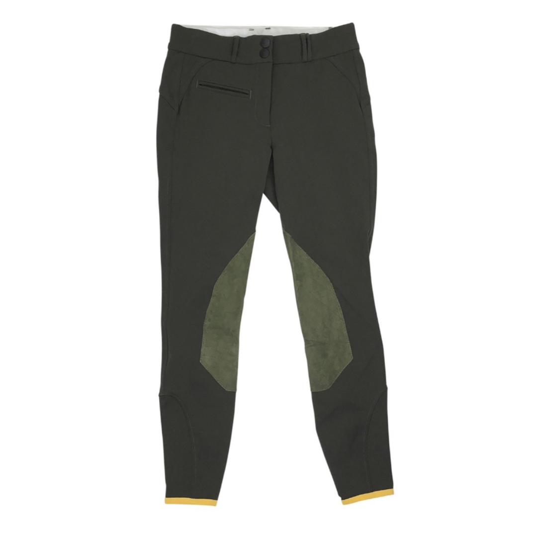 Front of CALLIDAE The C Breeches in Moss - Women's US 24