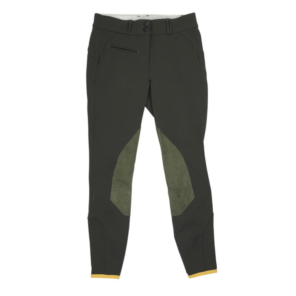 Front of CALLIDAE The C Breeches in Moss - Women's US 24