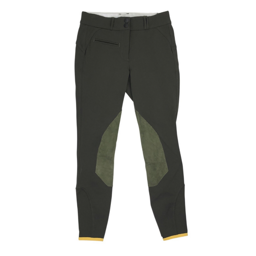 Front of CALLIDAE The C Breeches in Moss - Women's US 24