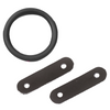 Equi-Essentials Peacock Bands w/ Leather Loops in Black - One Size