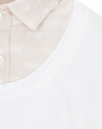 Collar details of CALLIDAE The Practice Shirt in White/Cloud - Women's Medium