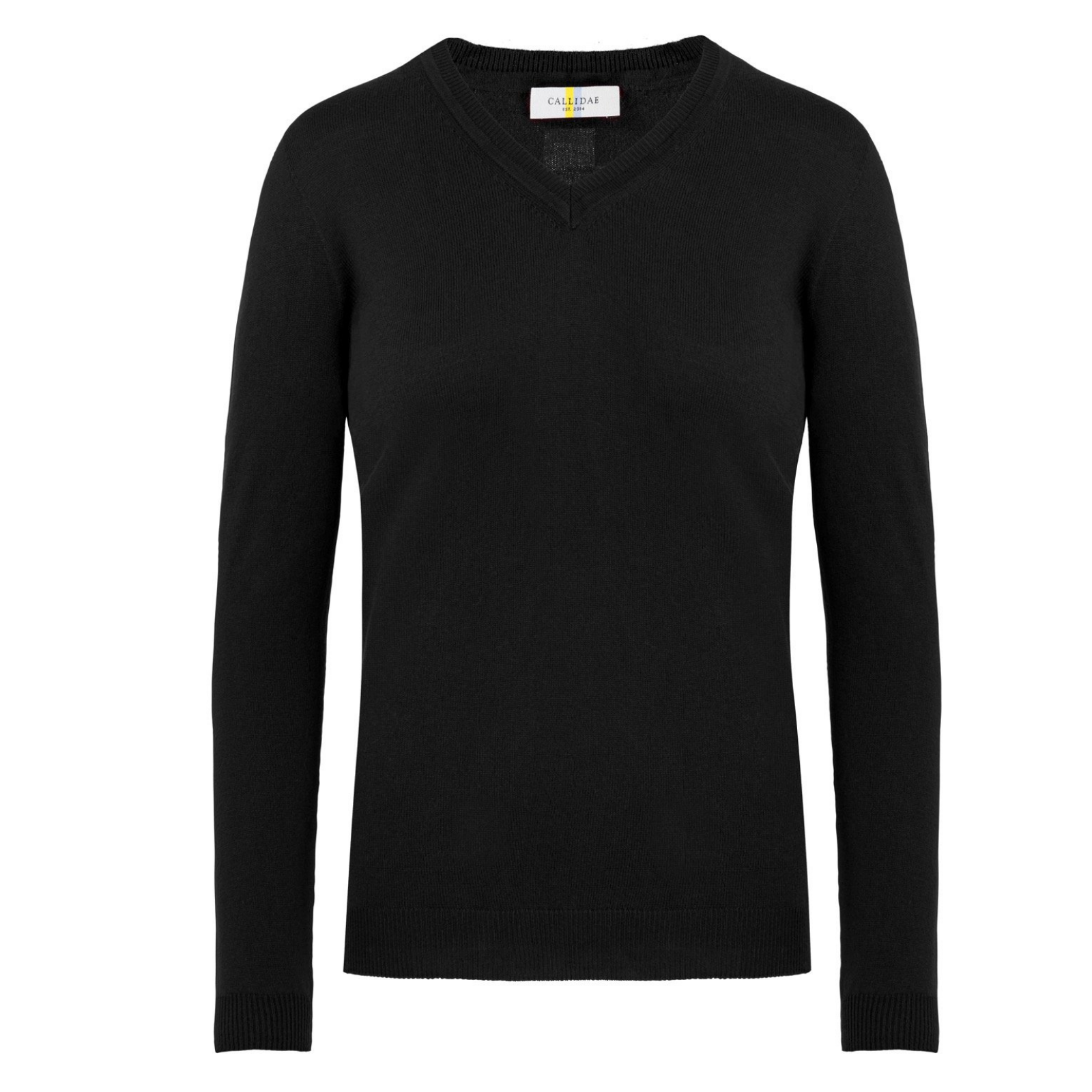 CALLIDAE The V Neck Sweater in Black - Women's Medium