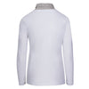 Back of CALLIDAE The Practice Shirt in White/Mustard + Navy Dobby - Women's Small