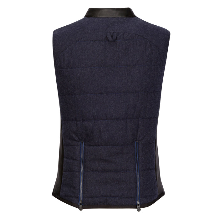 Back of CALLIDAE The Quilted Vest in Blue Lava - Women's XS